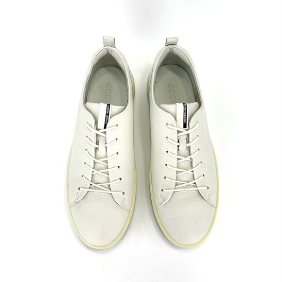 Ecco Women Danish Design Sneakers Size 10 White Leather Lace-Up Unisex Shoes - Picture 10 of 16